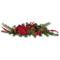 32" Artificial Mixed Pine Berries & Poinsettia Christmas Candle Holder Centerpiece
